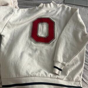 Gameday Couture Ohio State Buckeyes White Mock Neck Crew Sweatshirt